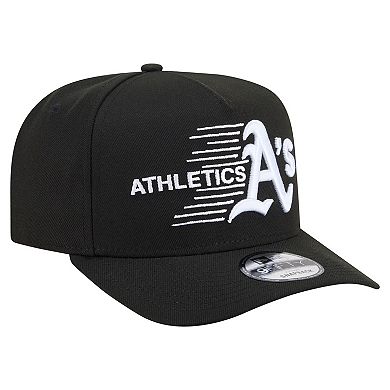 Men's New Era Black Athletics Motion A-Frame 9FIFTY Snapback Hat