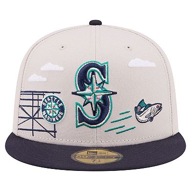 Men's New Era Khaki Seattle Mariners City Icon 59FIFTY Fitted Hat