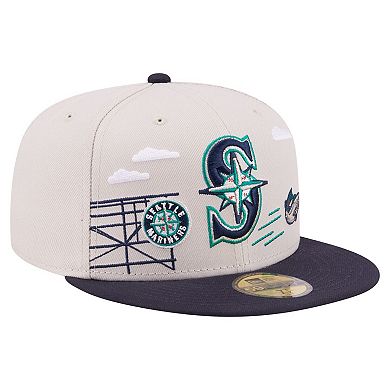 Men's New Era Khaki Seattle Mariners City Icon 59FIFTY Fitted Hat