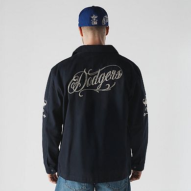 Men's New Era Navy Los Angeles Dodgers Coaches Full-Snap Jacket