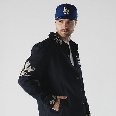 Men's New Era Navy Los Angeles Dodgers Coaches Full-Snap Jacket
