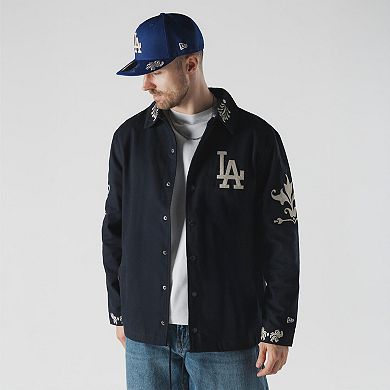 Men's New Era Navy Los Angeles Dodgers Coaches Full-Snap Jacket