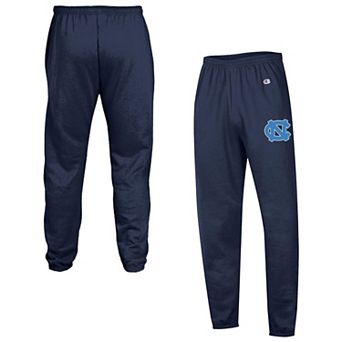 Men's Champion Navy North Carolina Tar Heels Powerblend Banded Fleece Sweatpants