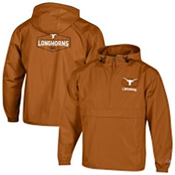 Men's Champion Texas Orange Texas Longhorns Delay Packable Half-Zip Jacket