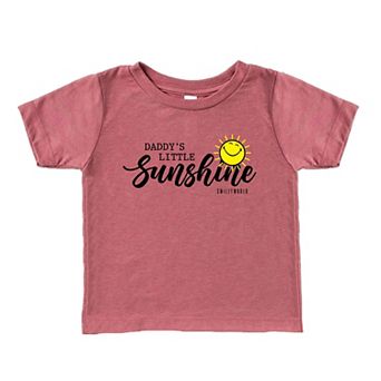 SmileyWorld Daddy's Little Sunshine - Toddler Short Sleeve Graphic T-Shirt