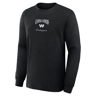 Men's Fanatics Black Washington Commanders Long Sleeve T-Shirt