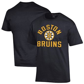 Men's Champion Black Boston Bruins Primary Logo Jersey T-Shirt