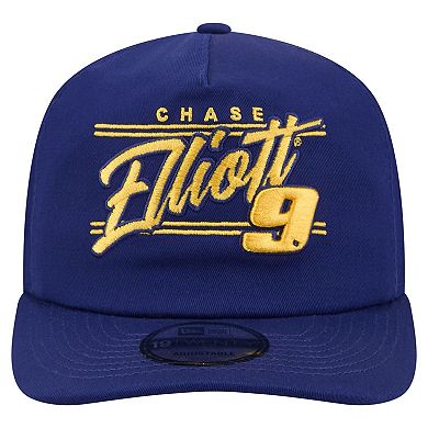 Men's New Era Blue Chase Elliott Driver Script 19TWENTY Adjustable Hat
