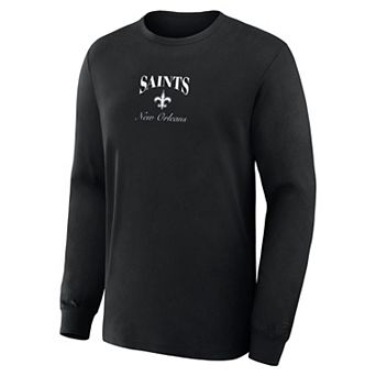 Men's Fanatics Black New Orleans Saints Long Sleeve T-Shirt