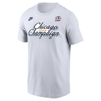 Men's Nike White Illinois Fighting Illini Chicago to Champaign Illinois T-Shirt