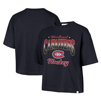 Women's '47 Navy Montreal Canadiens Vibe Check Reed City T-Shirt