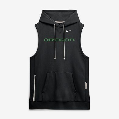 Men's Nike Black Oregon Ducks 2026 Sideline Sleeveless Dri-FIT Hoodie