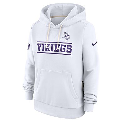 Women's Nike White Minnesota Vikings Alt Sideline Standard Issue Dri-FIT Hoodie