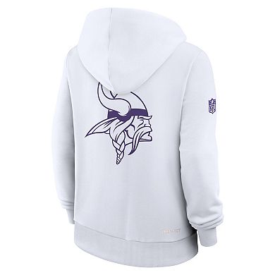 Women's Nike White Minnesota Vikings Alt Sideline Standard Issue Dri-FIT Hoodie
