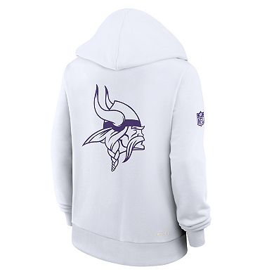 Women's Nike White Minnesota Vikings Alt Sideline Standard Issue Dri-FIT Hoodie