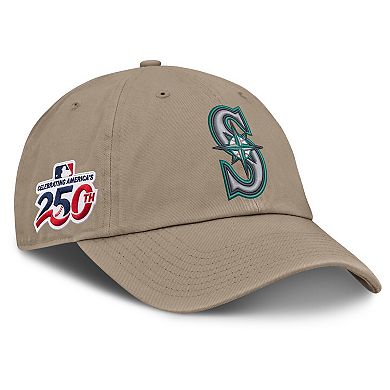 Men's Nike Khaki Seattle Mariners Celebrating America's 250th Club Adjustable Hat