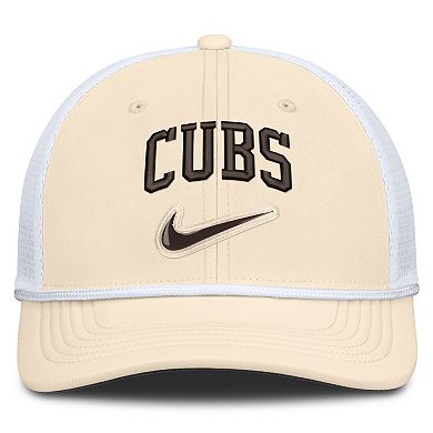 Men's Nike Natural/White Chicago Cubs Rise Dri-FIT Trucker Adjustable Hat​