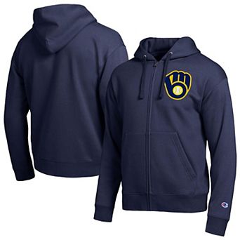 Men's Champion Navy Milwaukee Brewers All-Star Full-Zip Hoodie