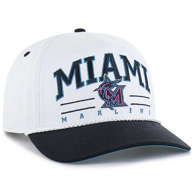 Men's '47 White Miami Marlins City Connect Roscoe Rope Hitch Adjustable Hat