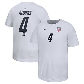 Youth Nike Tyler Adams White USMNT Home Player Name & Number T-Shirt