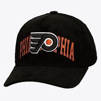 Men's Mitchell & Ness Black Philadelphia Flyers Arch Stamp Pro Pinch Snapback Hat