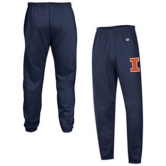 Men's Champion Navy Illinois Fighting Illini Powerblend Banded Fleece Sweatpants
