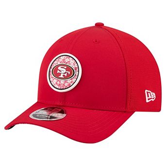 Men's New Era Scarlet San Francisco 49ers Floral 9FORTY M-Crown Trucker Adjustable Hat