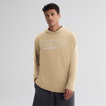 Men's Fanatics Khaki New York Mets Clutch Long Sleeve Hooded T-Shirt