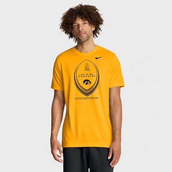 Men's Nike Gold Iowa Hawkeyes Primetime Legend Football Icon Dri-FIT T-Shirt