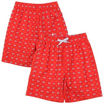 Youth Wes & Willy Red Kansas City Chiefs Fleur Swim Trunks
