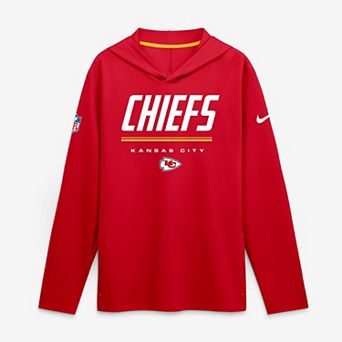 Men's Nike Red Kansas City Chiefs Big & Tall Dri-FIT Hooded Long Sleeve T-Shirt