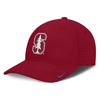 Men's Nike Cardinal Stanford Cardinal 2026 Sideline Practice AeroBill Swooshflex Dri-FIT Hat