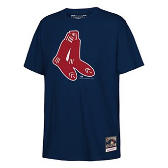Youth Mitchell & Ness Navy Boston Red Sox Retro Logo T-Shirt