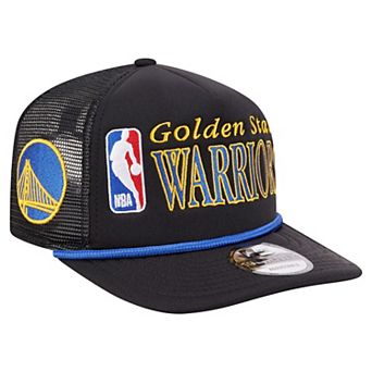 Men's New Era Black Golden State Warriors Team Logo Foam Front 19TWENTY A-Frame Trucker Adjustable Hat