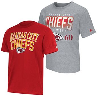 Men's Starter Red/Heather Gray Kansas City Chiefs Two-Pack Logo T-Shirt Set