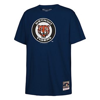Youth Mitchell & Ness Navy Detroit Tigers Retro Logo T-Shirt