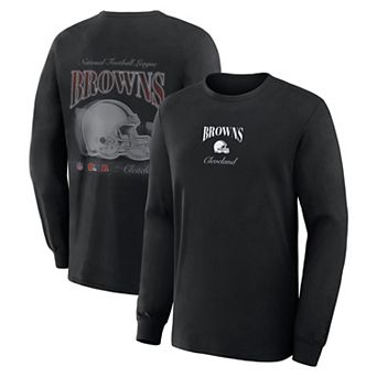 Men's Fanatics Black Cleveland Browns Midnight Falls Long Sleeve T-Shirt