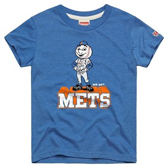 Youth Homage Royal New York Mets Mascot Tri-Blend T-Shirt