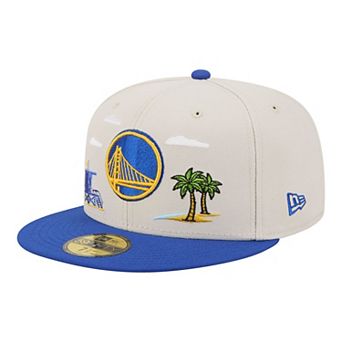 Men's New Era Tan/Royal Golden State Warriors Localized City Icon 59FIFTY Fitted Hat