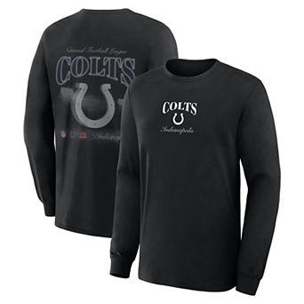 Men's Fanatics Black Indianapolis Colts Midnight Falls Long Sleeve T-Shirt