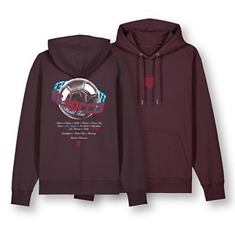 Unisex Uscape Apparel Brown USMNT Oversized Los Angeles Globe Hoodie