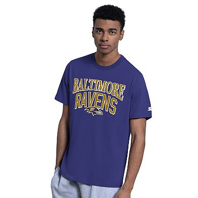 Men's Starter Purple/Gray Baltimore Ravens Two-Pack Logo T-Shirt Set