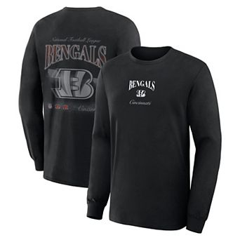 Men's Fanatics Black Cincinnati Bengals Midnight Falls Long Sleeve T-Shirt