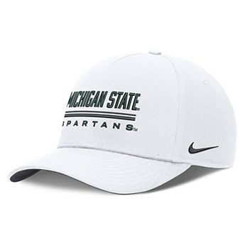 Men's Nike White Michigan State Spartans 2026 Sideline Dri-FIT Rise Adjustable Hat