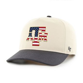 Men's '47 Natural/Navy Texas A&M Aggies Americana Flag Hitch Adjustable Hat