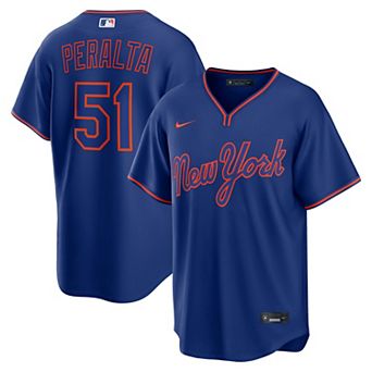 Men's Nike Freddy Peralta Royal New York Mets Alternate Replica Jersey