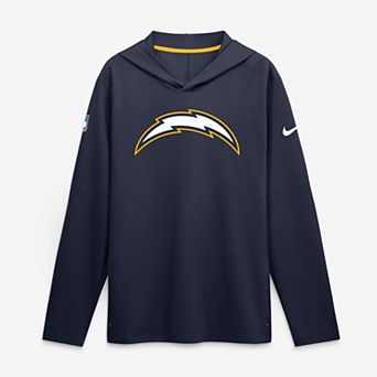 Men's Nike Navy Los Angeles Chargers Sideline Dri-FIT Long Sleeve Hooded T-Shirt