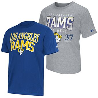 Men's Starter Royal/Heather Gray Los Angeles Rams Two-Pack Logo T-Shirt Set