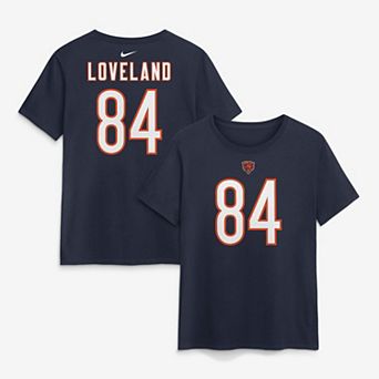 Women's Nike Colston Loveland Navy Chicago Bears Name & Number T-Shirt