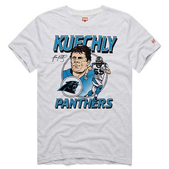 Unisex Homage Luke Kuechly Ash Carolina Panthers Classic Illustration Tri-Blend T-Shirt